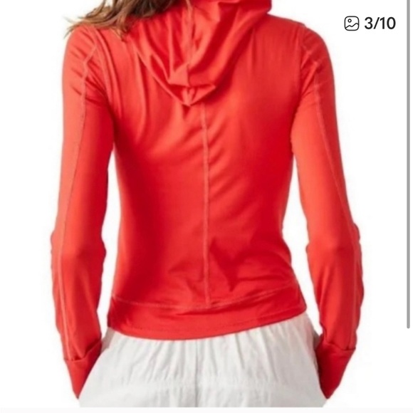 Free People Misty Morning red layering hoodie Medium - Picture 3 of 10